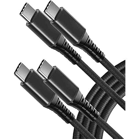 USB C to USB C Cable (3ft,2-Pack), Type C Charging Cable Fast Charge for Samsung Galaxy S22/S21/S20, iPad Pro 2020, iPad Air 4, Google Pixel, LG, and More (Black) Cover