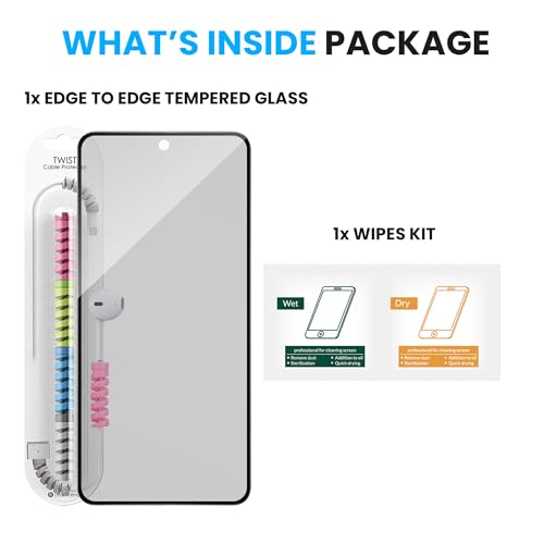Image of FIRST MART Matte Anti-Glare Tempered Glass for Nothing Phone 3A and Nothing 3A Pro With Installation Kit | Military-Grade Gaming Screen Protector & Cable Guard | Edge to Edge Coverage | Black