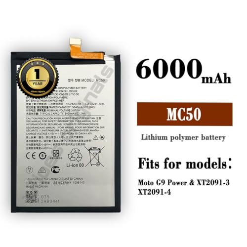 Image of MC50 Battery for Motorola G9 Power XT2091 XT2091-3 Battrey with 1 Year Warranty** (B106)