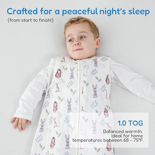 Image of TotAha Toddler Sleep Sack, 1.0 TOG, 2T-3T-4T, Woodland
