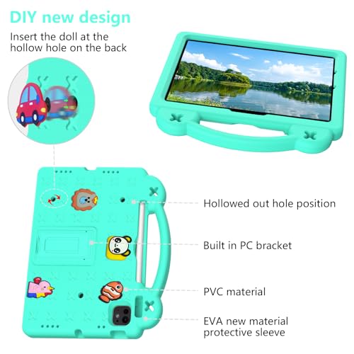 Coque iPad Air 6e génération 2024 verte idéale pour les trajets - 5