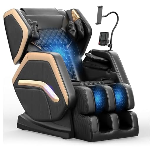 NAGLIFOR Sillón de Masaje, sillón reclinable de Cuerpo Completo con 14 Rodillos, 8 Bolsas de Aire, función de calefacción, Masaje de pies, Altavoz Bluetooth, Control Remoto táctil