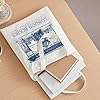 BMYUK Canvas Tote Bag for Women Inspired Gift Reusable Casual Extra Large Capacity Handbags Shoulder Bags with Zipper for Work Shopping Travel School College #1