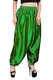 MEEK MERCERY BY KF Belly Dancing Harem Pant Womens Boohoo Alladin Wide Harem Pant (One Size) S10 Green