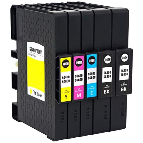 F FINDERS&CO SG400 SG800 Sublimation Ink Cartridge High Yield Compatible for Sawgrass Virtuoso SG 400 SG 800 Printer (2 Black, 1 Cyan, 1 Magenta, 1 Yellow, 5-Pack) Cover