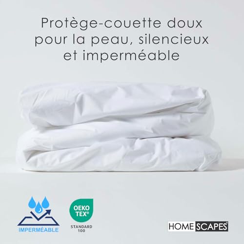 Protège Couette 260x220 Imperméable Housse Protection Lit Hypoallergénique