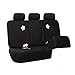FH Group Full Set Cloth Car Seat Covers, Universal Fit, Low Back Front Seat Covers, Airbag Compatible, Split Bench Rear Seat, Washable Seat Cover For SUV, Sedan, Van, Black