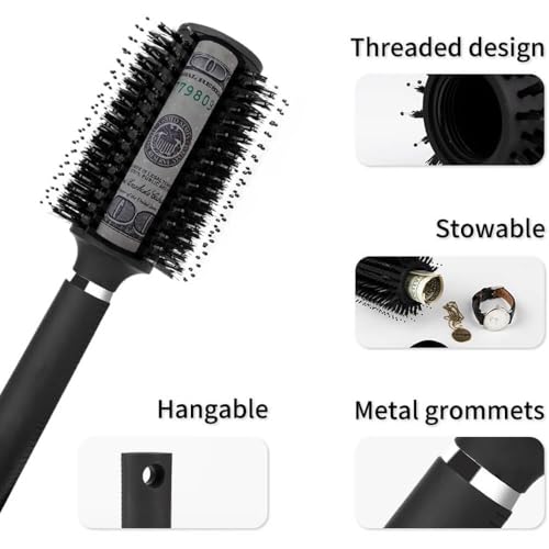 Brosse à cheveux avec cachette secrète et compartiment de rangement camouflage