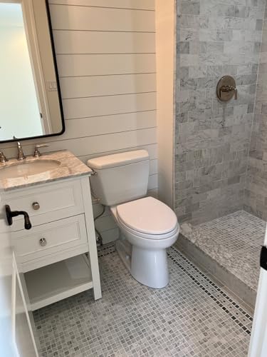 Stone Center Online C24XH Carrara White Marble 1X1 Square Mosaic Tile Honed Kitchen Bath Wall Floor Backsplash Shower  thumb #3