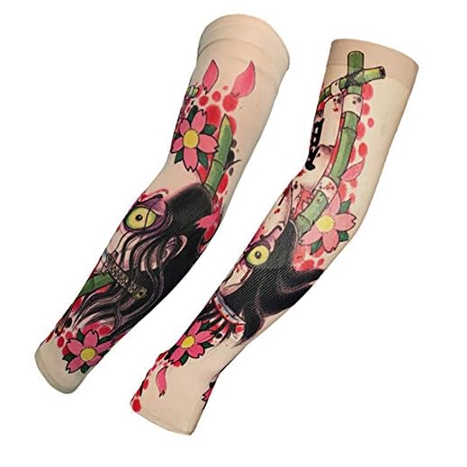KEHUASHINA falsk tatuering ärm Sunproof halvfinger UV-skydd – dum