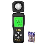 Light Meter, Lux/Foot Candles Meter with 180º Rotating Sensor, Range up to 200,000 Lux Luxmeter,for Photography Plants Lighting Intensity Brightness Measurement