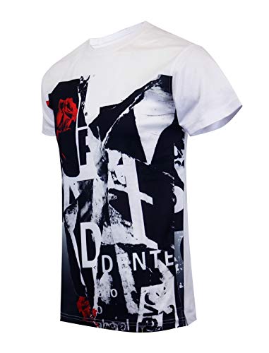 SCREENSHOT Mens Hipster Hip-Hop Urban Modern Tees - NYC Street Fashion Streetwear Stylish Longline Print T-Shirt