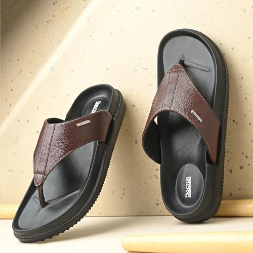 Image of DOCTOR HEALTH SUPER SOFT Men's Orthopedic Slippers | Anti-Skid Comfort Footwear for Heel Pain & Everyday Wear | Lightweight PU Sole Flip-Flops for Men