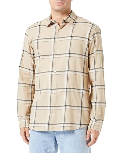 JACK & JONES Herren Jorjoshua Check Shirt Ls Hemd 12227596 ,Cornstalk ,M – Ansicht 1
