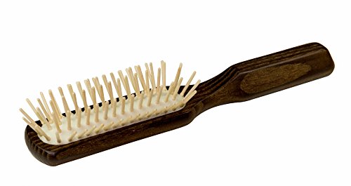 Redecker Maple Pin Wooden Hairbrush with Oiled Thermowood Handle, 7-7/8-Inches