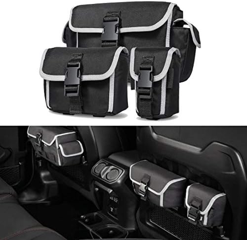 SMALLFATW JL Backseat Storage Bag & Durable Multi-Size Tailgate Organizer Storage Bag Quick Installation for 2018 2019 Jeep Wrangler JL/JLU Rubicon