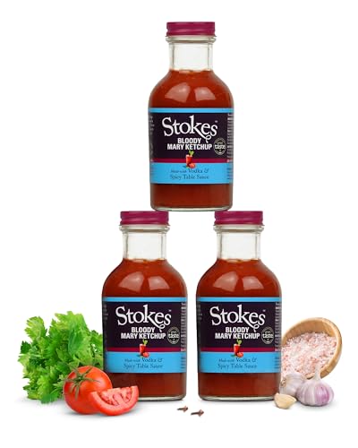 Stokes Bloody Mary Tomato Ketchup 3PK Rich & Vibrant Tomato Sauce Perfect For Full English Breakfast Award Winning Bloody Mary Ketchup Tomato Sauce Ketchup With Juicy Mediterranean Tomatoes