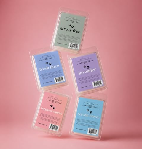 Image of Pet Safe Wax Melts for Dogs | Non Toxic Soy Wax Melts | Natural, Paraffin-Free, Clean Burning | Odor Eliminating Wax Cubes | Fresh Linen