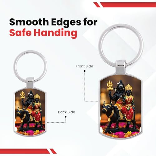 Image of Stylish Metal Keychains with Permanent Glossy Print - Inspirational Quotes & Spiritual Designs - Perfect Key chains for loved ones, Personal Use, Gifts & Return Gifts