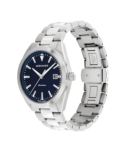 Movado Heritage Datron Men's Luxury Quartz Watch, Swiss Movement, Stainless Steel Bracelet, Water-Resistant up to 5ATM, Classic Timepiece - Gift for Him - 39mm2