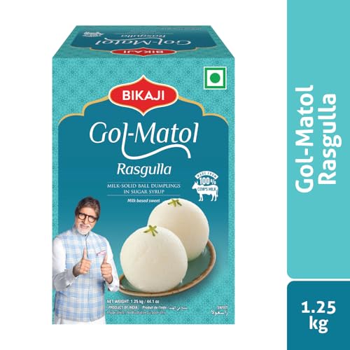 Image of Bikaji Rasgulla GOL-Matol 1.25 kg (Pack of 3)