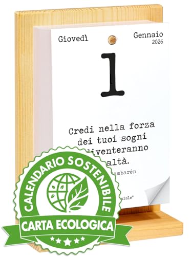 Calendario Geniale 2026. L'Originale Eco Sostenibile. Il Primo con Bonus...