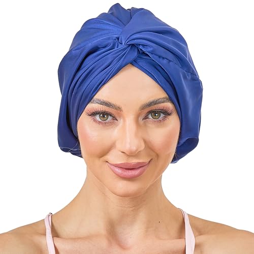 Adjustable Silk Satin Bonnet for Sleeping Hair Wrap, Double Layer...