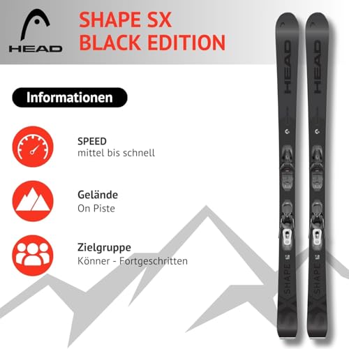 Ski Head Shape SX Black Edition 170 cm mit SpeedRocker