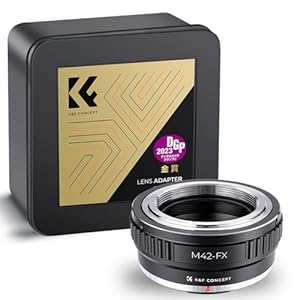 K&F Concept M42 to Fuji X Adapter, Manual Lens Mount Adapter Fit for M42 Mount Lens to Compatible with Fujifilm X-Series FX Mount Mirrorless Cameras