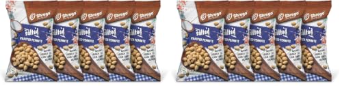 Image of SHREGO Salted Roasted Peanuts, Healthy Namkeen and Snacks, Pack of 10, 800G (5X160G)