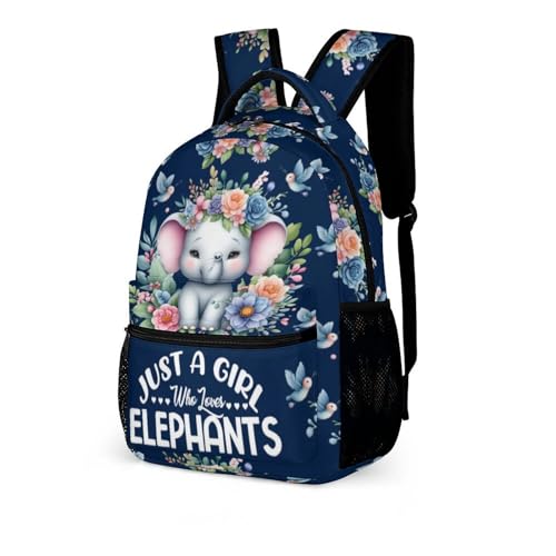 Elephant School Backpack for Kids Girls Boys, 16 Inch Cute Elephant Themed Bookbag, Personalized School Backpack for Students Children, sustainable, Lightweight, Large Capacity2