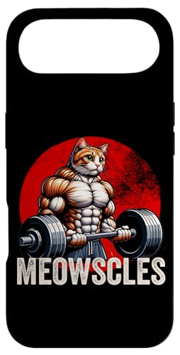 Funny Cat Meowscles W EGCgteBO LD j j̎q X}zP[X iPhone Air p