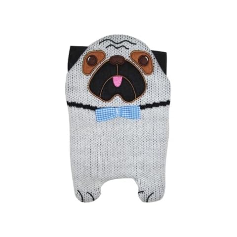 Hugo Frosch 0.8L Kids Hot Water Bottle with Cute Dog Cover - Made in Germany Cover