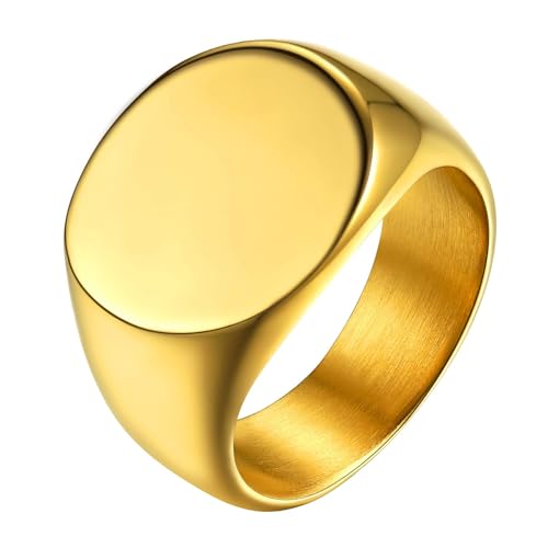 MAGIIE Fantaisie Bijoux Bague Or,Bague Chevaliere Homme,Bague en Acier inoxydable pour Homme,Size...