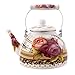 IVQAPP Kettle Enamel Kettle 4L for Induction Cooker Gas Stoves Large Cool Boiling Water Pot Water Teapot Thermos for Hob Or Stove Top Cooker Gas Stoves Flower (Color : B)