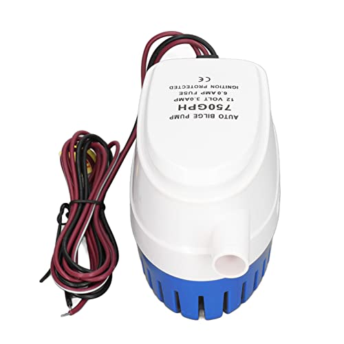 Bomba de Esgoto Automática Bomba de Esgoto de Plástico Sem Engrenagem para Iate (750GPH)