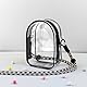 Mrltau PVC Schutzhülle für 15-17 cm Vinyl Plush Puppen, Transparente Umhängetasche mit Pompon, Klarsicht Display-Tasche zum Tragen und Aufbewahren von Plüschpuppen im Keidung (Schwarz)