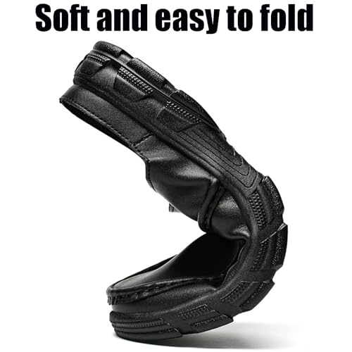 Mens Genuine Leather Soft Bottom Mule Sandals Luxury Wide Round Toe Slip On Formal Wear Dress Loafers Casual Breathable Walking Slippers4