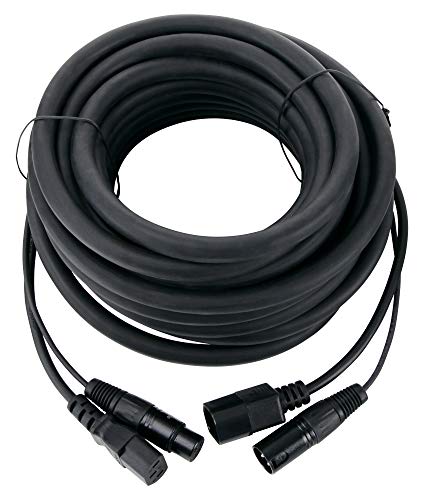 Pronomic Stage IECD-10 Cable Híbrido DMX C/DMX (Cable combinado para alimentación y señal DMX, longitud: 10 m) Negro
