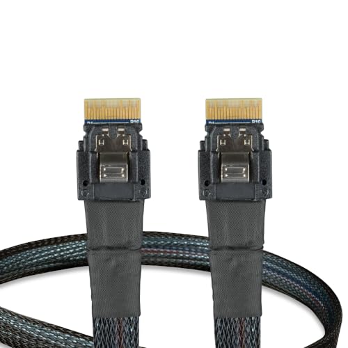 Câble SlimSAS 4i SFF-8654 ICY DOCK MB323L-B de 0,5 m pour connexion interne