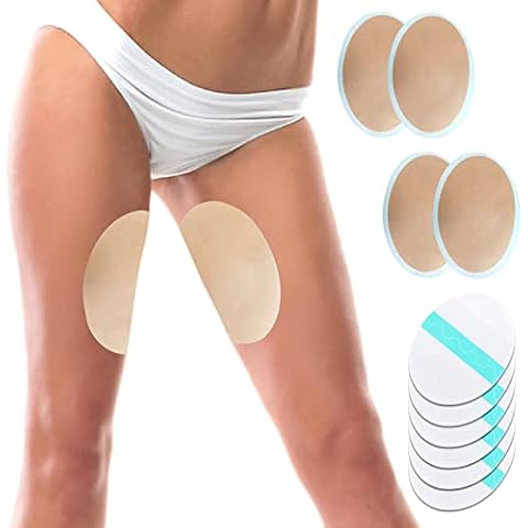 WOLAIYE Thigh Inner Anti-Chafing Sticker, Self-Adhesive Wear-Resistant Disposable Body Anti-Friction Pads, Transparent Ultra-Thin Invisible Patch,10PCS Cover
