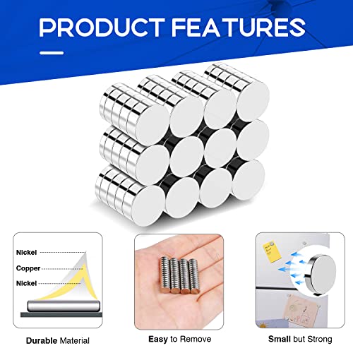 Image of 120Pcs Fridge Magnets, 6x2mm Small Refrigerator Magnets | Mini Magnet for Whiteboard Crafts, Office, School