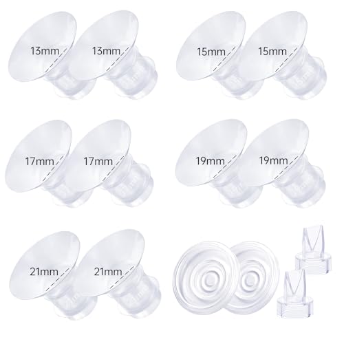 Image of Flange Inserts 13/15/17/19/21mm Compatible with Momcozy S12/S12pro/S9/S9 pro, for TSRETE/Spectra/Medela 24mm Shield/Flange, Including Duckbill Valve & Silicone Diaphragm