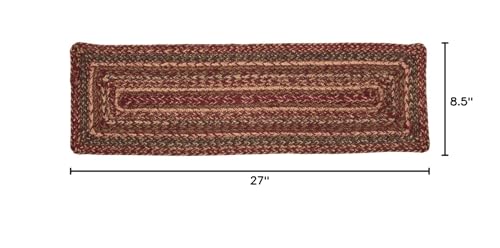 VHC-Brands-Cider-Mill-Primitive-Jute-Red-Striped-Stair-Tread-Rectangle-Latex-Backing-85×27 VHC Brands Cider Mill Primitive Jute Red Striped Stair Tread Rectangle Latex Backing 85×27