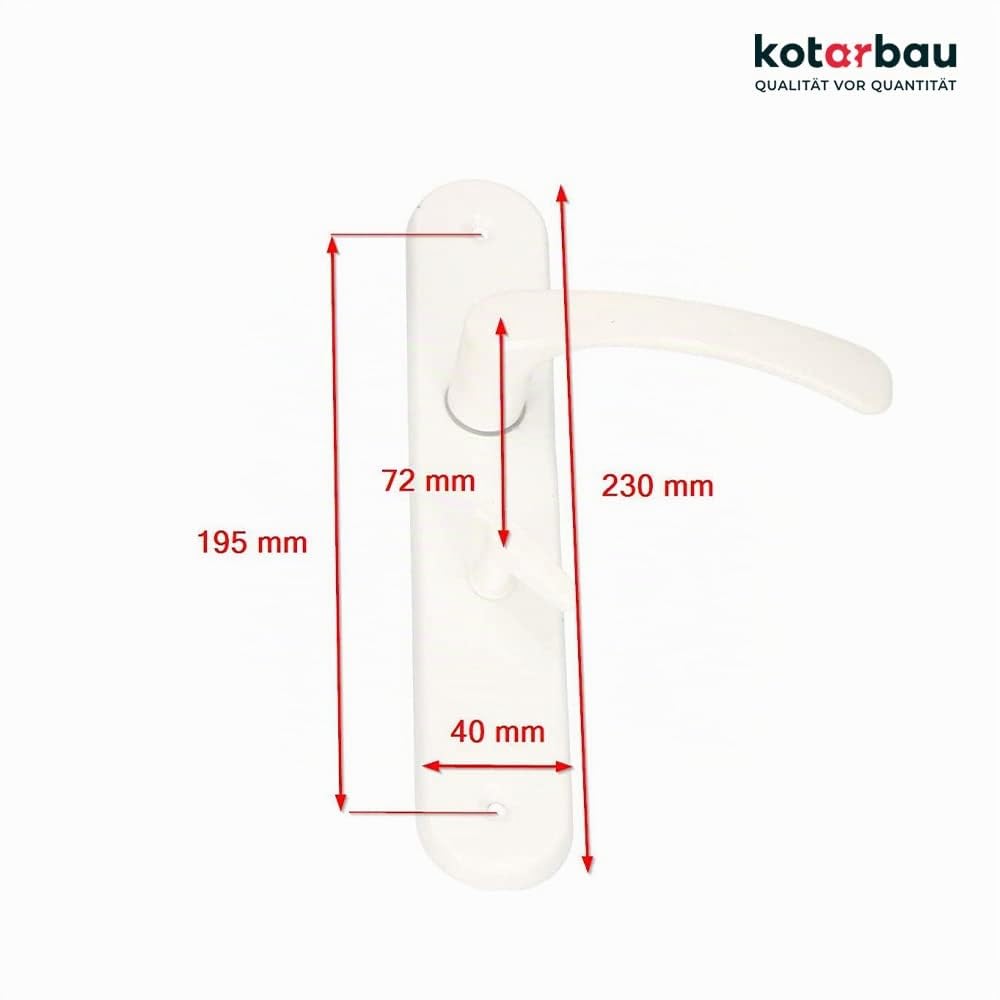 KOTARBAU® Juego de manillas para puerta de baño, Manilla con pestillo, Placa larga, 72 mm, Manillas de aluminio - dorado, 2 Manetas con cierre, Manijas diseño clásico, Kit de montaje incluido