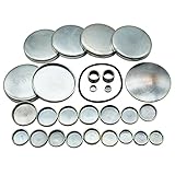 Hconcet Cyl Head & Block Expansion Plug Kit Compatible with Dodge Cummins 5.9L 4bt, 6bt 12V 1989-1998, Silver