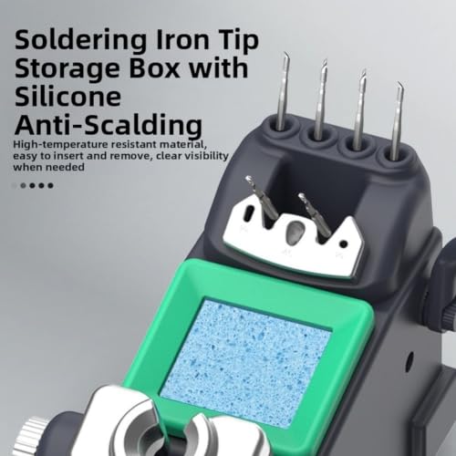 Soporte de soldador resistente para evitar quemaduras con base de hierro 7