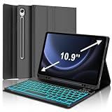 IVEOPPE Galaxy Tab S9 FE 5G Case with Keyboard, Magnetic Detachable Wireless Keyboard