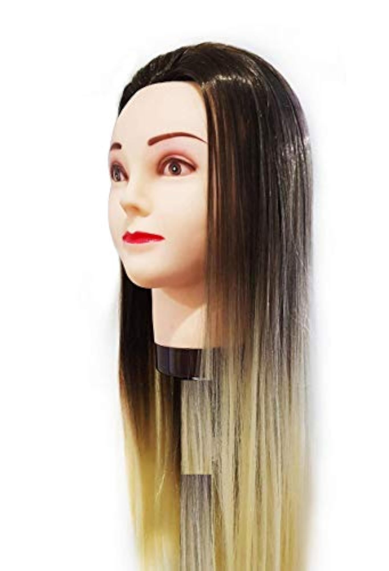 Full Head Straight Hair Dummy for Hair Styling Practice
