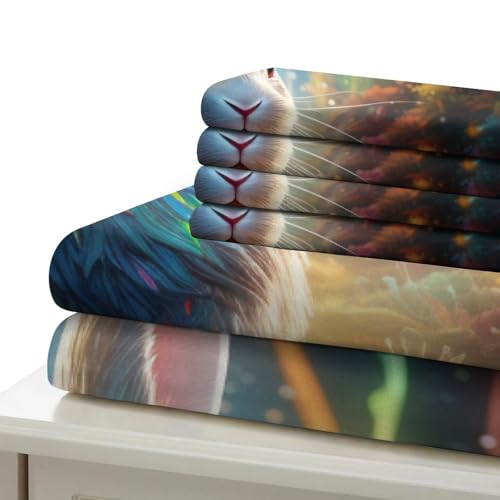 Housse de couette lapin impression 3D haute qualité en tissu premium - 6